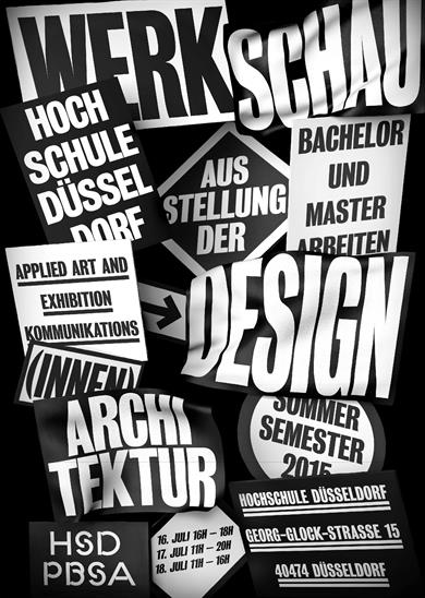 Peter Behrens School of Arts Werkschau Sommersemester 2015 Plakat