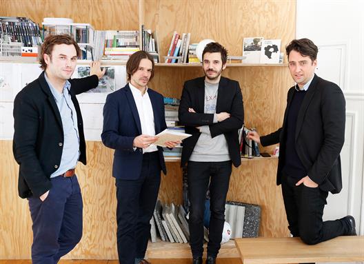 Paul Maître-Devallon, Nicolas Guérin, Fabrice Long und François Chas von NP2F Architectes.