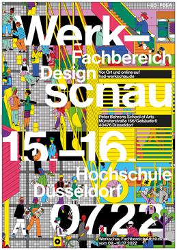 Poster zur Werkschau des Fachbereichs Design im SoSe 2022.