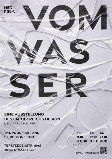 The art exhibition "Vom Wasser" (Of Water) of the faculty Design will take place next weekend. 
Together with lecturer Carla Meurer, the students dealt with the topic of "water" in the most diverse facets. From this, a concept was developed in which all the art objects in the exhibition were made by the students. The art exhibition offers an excellent insight into the different courses of study in the faculty. Communication designers, retailers and new craft object designers worked closely together.