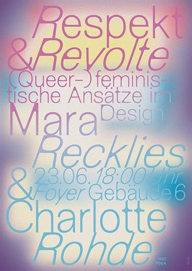 Poster for "Respect & Revolt" with Charlotte Rohde and Mara Recklies.