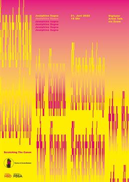 Poster for the presentation by Joséphine Sagna.