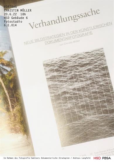 Poster of the lecture by Christin Müller.