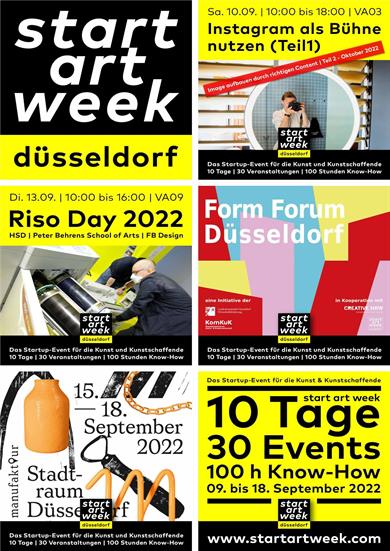 Poster for the Start Art Week Düsseldorf 2022.