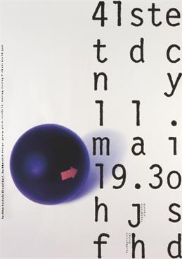 Plakat für den Type Directors Club New York gestaltet von Helfried Hagenberg.