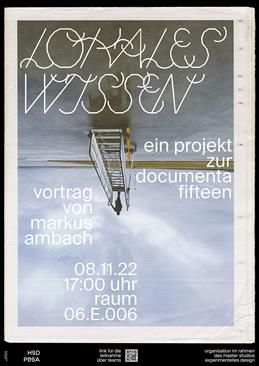 Poster for the lecture by Markus Ambach.