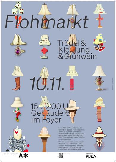 Poster for the flea market of the architecture and design departments.