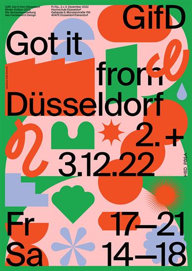 Poster for the third round Got It From Düsseldorf in December 2022.