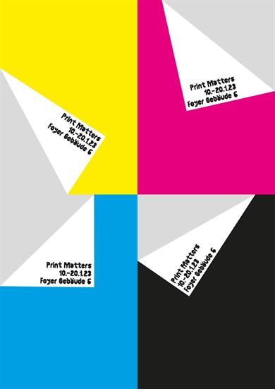 Plakat zur Ausstellung "Print Matters" unter der Leitung von Prof. Holger Jacobs.