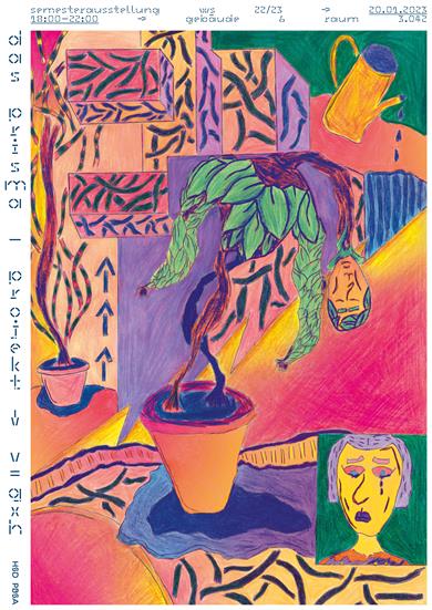 Poster of the semester exhibition of the course "das prisma-projekt" under the direction of Ruohan Wang.