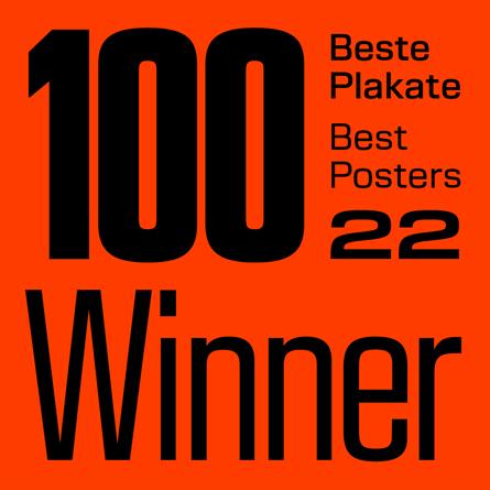 Winnerbadge des Wettbewerbs "100 Beste Plakate D/A/CH 2022".