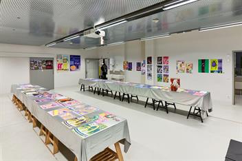 Photo of the room of the exhibition of the seminar "The Prism Project" by Ruohan Wang.