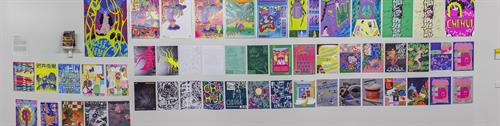Photo of the posters on the hallway wall.