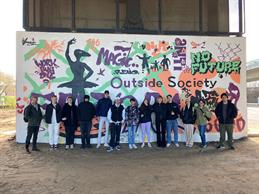 Impressions of the Urban Art Ride of the second semester group through Düsseldorf.