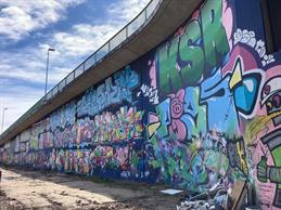 Impressions of the Urban Art Ride of the second semester group through Düsseldorf.