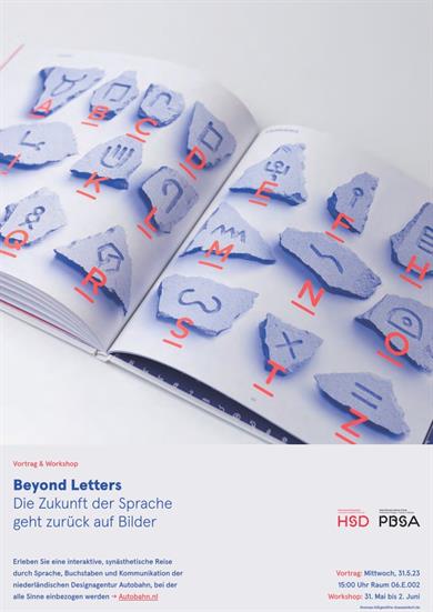 Poster for the lecture Beyond Letters - The Future of Language.