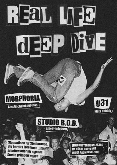 Poster for the regular student regulars' table Real life deep dive.