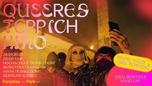 A poster for the Queer Carpet Cinema on September 28, 2023 at 6:00 pm.