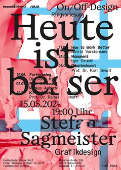 Plakat Ringvorlesung von Stefan Sagmeister