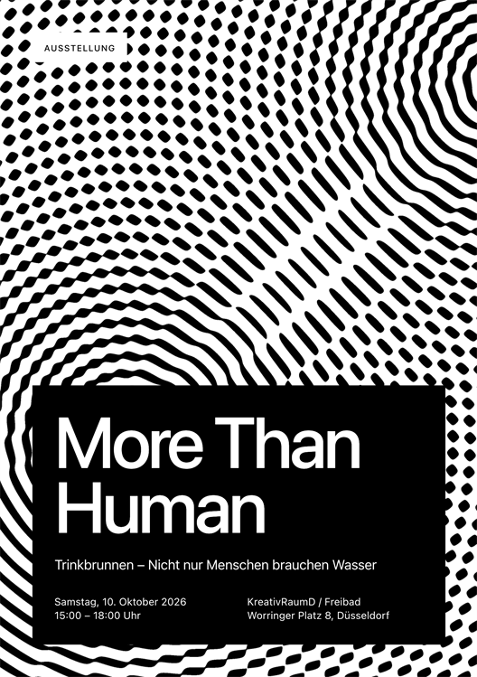 Flyer zur Ausstellung "More than human"