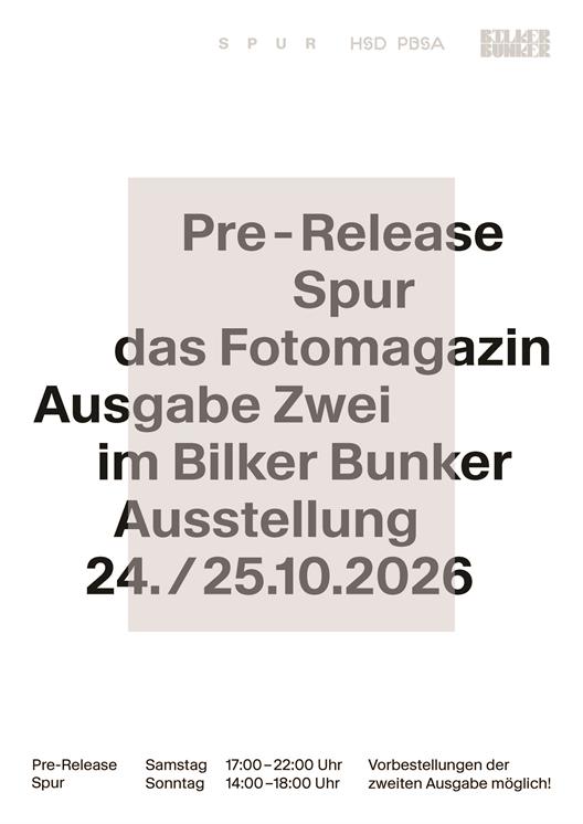 Poster für dir Ausstellung "Spur - Pre-Release"