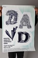 Plakat Symposium DAVD 01 Digital Analog Vortrag Ding