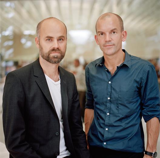 This picture shows Martin Videgård and Bolle Tham of Tham Videgård Arkitekter.