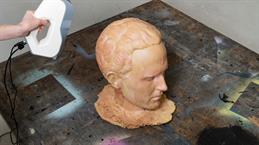 Scanning a bust.